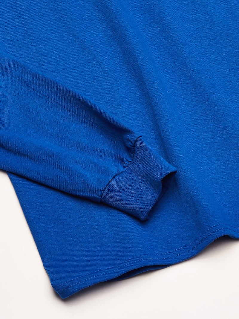 Soffe Mens Long-Sleeve Cotton T-Shirt, Royal, Small - Image 3