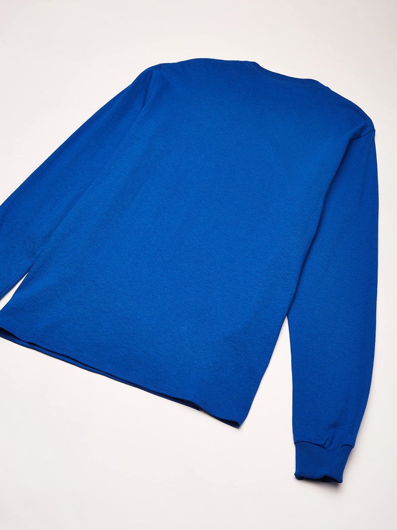 Soffe Mens Long-Sleeve Cotton T-Shirt, Royal, Small - Image 4