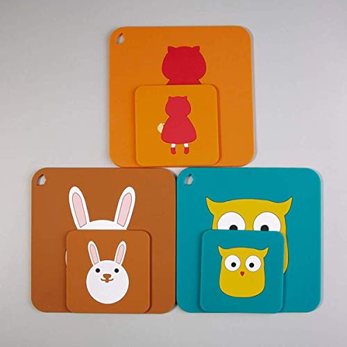 Leeonz® PVC Trivet Mat, Hot Pads, Heat Resistant Coasters, Tableware Insulation Pad Potholders,Cups Pad,Placemat, Non-Slip Mat, Flexible,Random Color and Pattern(Pack of 6) - Image 1