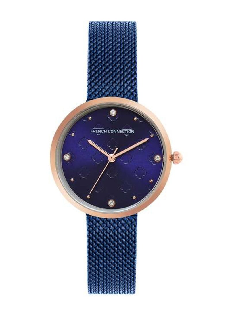 French Connection ساعة نسائية أنالوج بقرص أزرق بحري من فرنش كونكشن FCN00040C - Image 1