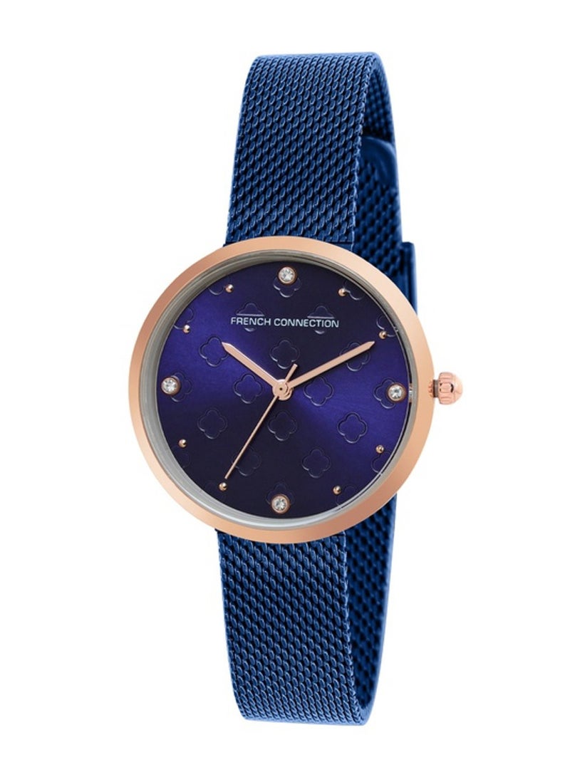 French Connection ساعة نسائية أنالوج بقرص أزرق بحري من فرنش كونكشن FCN00040C - Image 2