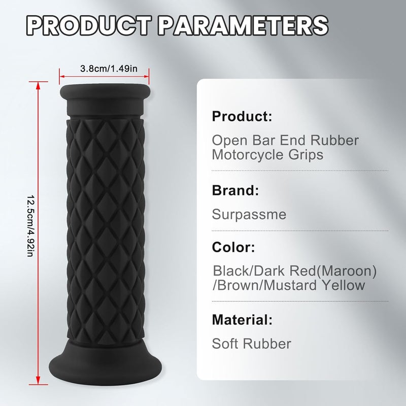 surpassme قبضات دراجة نارية سورباسمي المريحة - Image 3