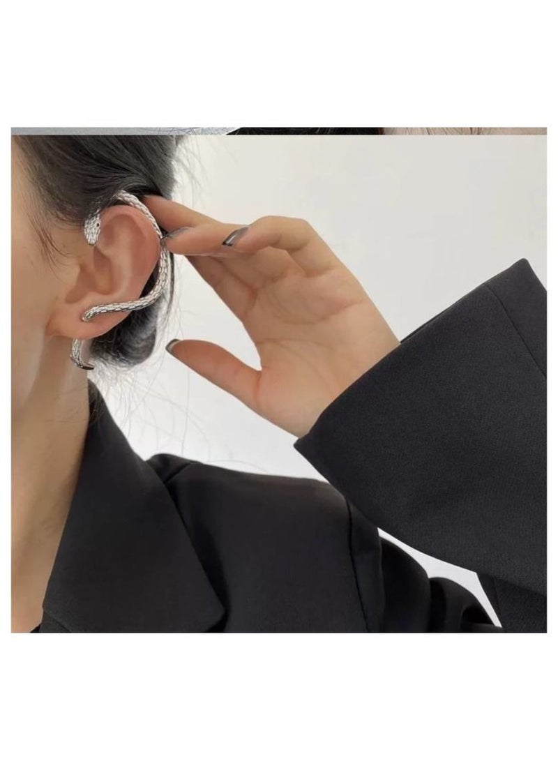 Vintage Snake Wrap Ear Hook Stainless Steel Earrings for Women  Accessories Clip on Earrings Women's Trend Earrings - Image 3