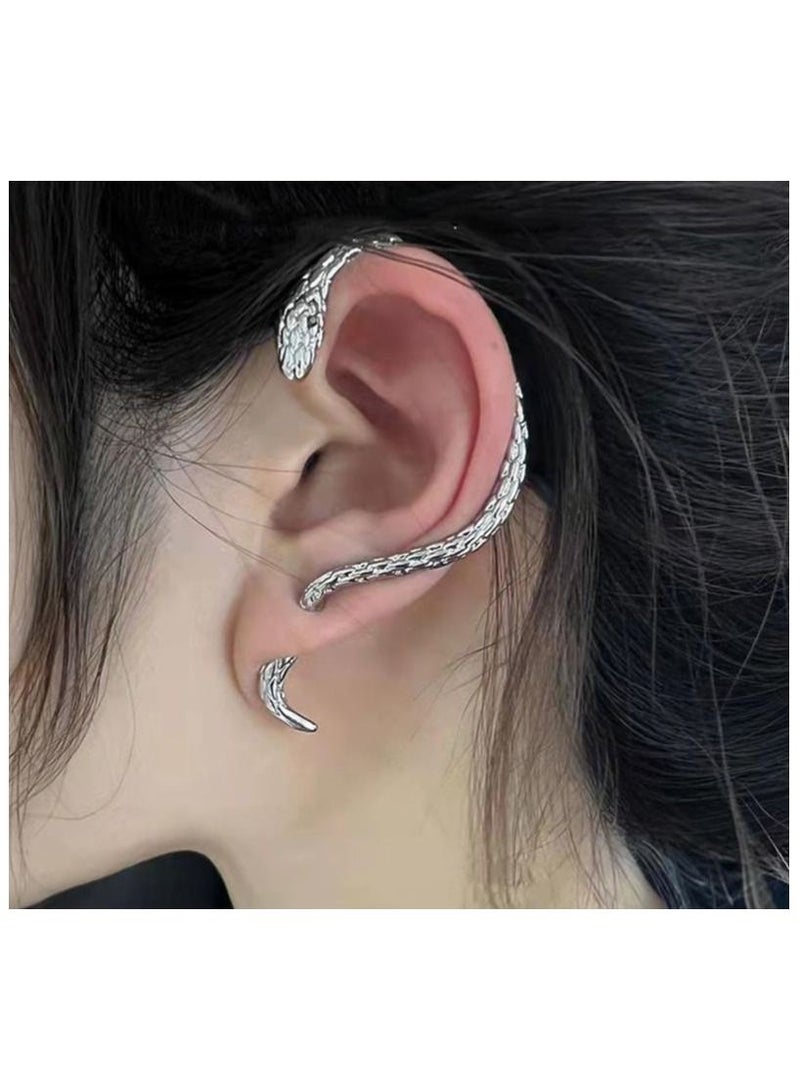 Vintage Snake Wrap Ear Hook Stainless Steel Earrings for Women  Accessories Clip on Earrings Women's Trend Earrings - Image 1