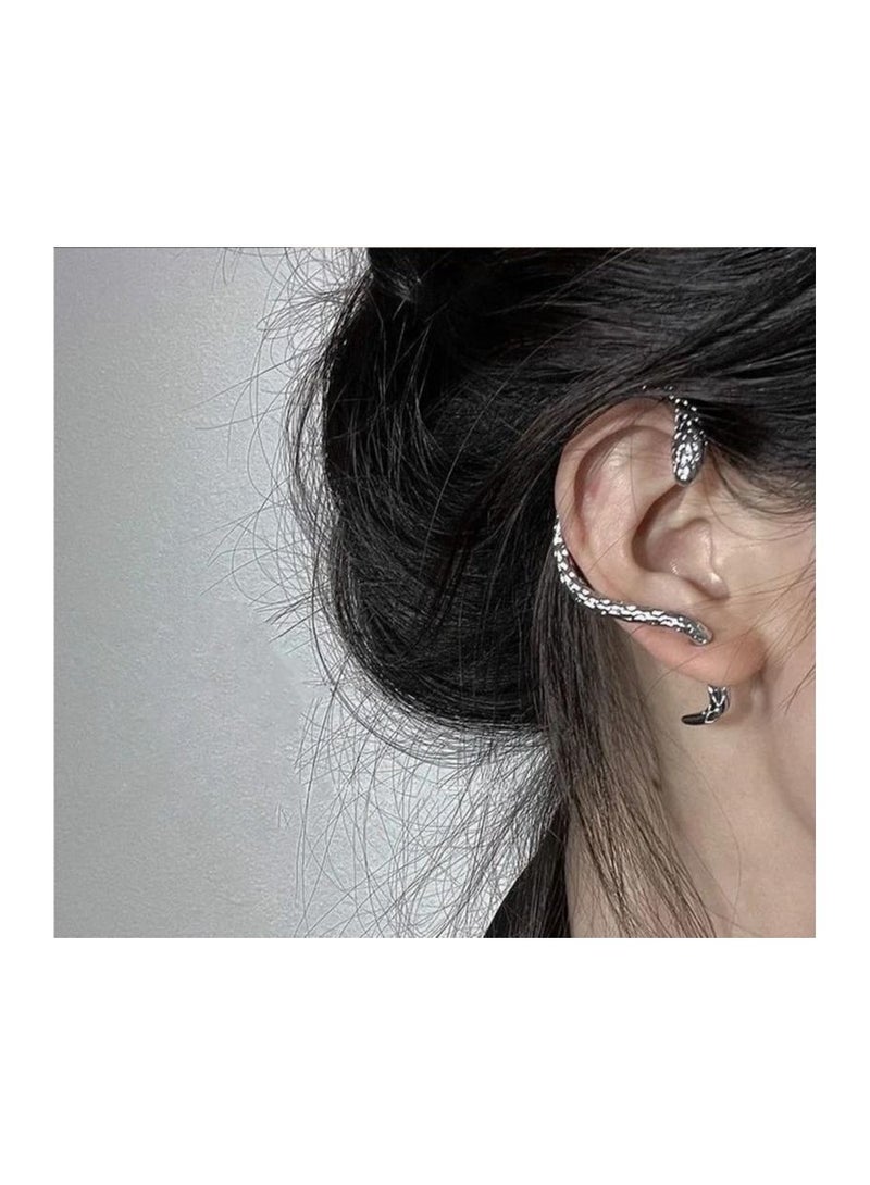Vintage Snake Wrap Ear Hook Stainless Steel Earrings for Women  Accessories Clip on Earrings Women's Trend Earrings - Image 5