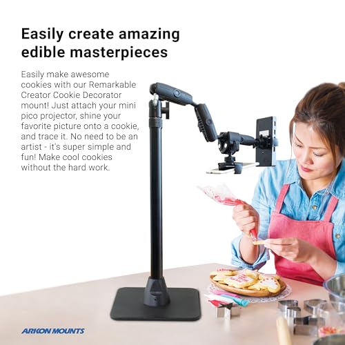 ARKON Mounts Remarkable Creator Cookie Decorator, Overhead Phone Mount & Pico Projector Mount for Video Recording, Vlogging, Cooking, Crafting, Drawing - Image 2