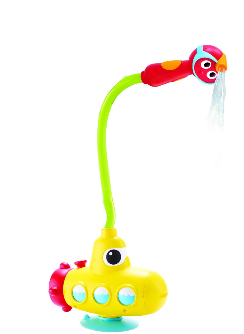 Yookidoo Submarine Spray Station Kids Bath Toy (Ages 2+) Mold-Free, Wall-Mounted, Battery-Operated Shower Head & Spin N Sprinkle Set for Fun Baby Bathtime Play with Magical Water Effects - Image 5