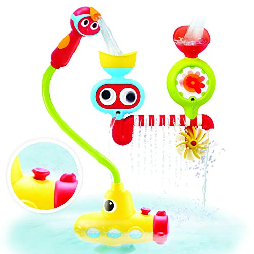 Yookidoo Submarine Spray Station Kids Bath Toy (Ages 2+) Mold-Free, Wall-Mounted, Battery-Operated Shower Head & Spin N Sprinkle Set for Fun Baby Bathtime Play with Magical Water Effects - Image 2