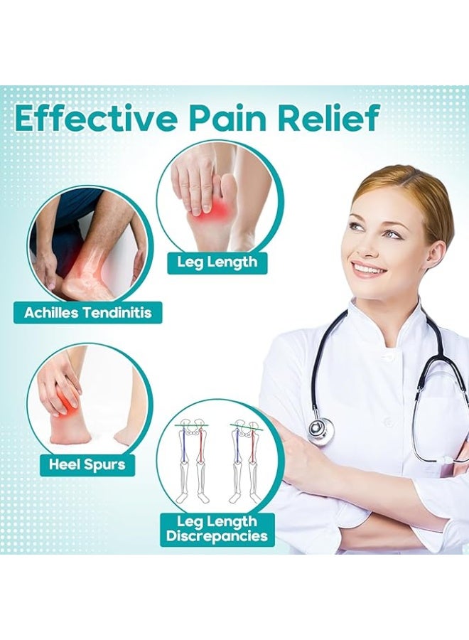 شينيانج زوج واحد من النعال الداخلية غير المرئية لزيادة الارتفاع، وسادات رفع الكعب 2.5 سم/3.5 سم للرجال والنساء، نعل رياضي قابل للتهوية وممتص للصدمات - Image 2