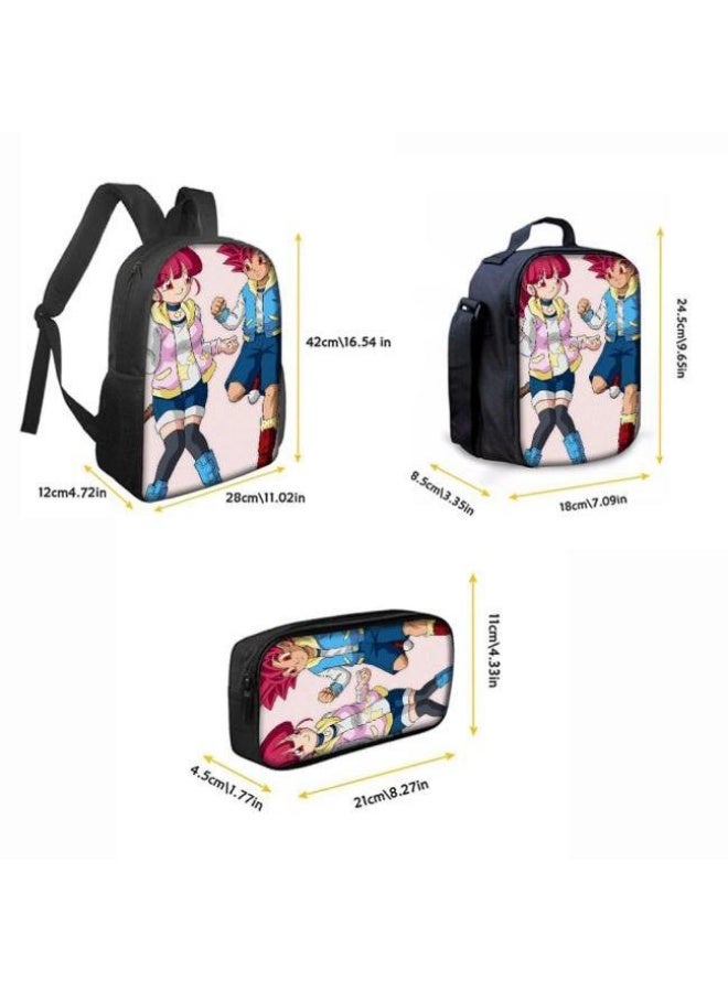 عام حقيبة الظهر المطبوعة الشائعة - مجموعة حقيبة الظهر المكونة من ثلاث قطع (يمكن استخدامها للطلاب والأطفال والأصدقاء للنزهات وتسلق الجبال وما إلى ذلك) - 32 - Image 3