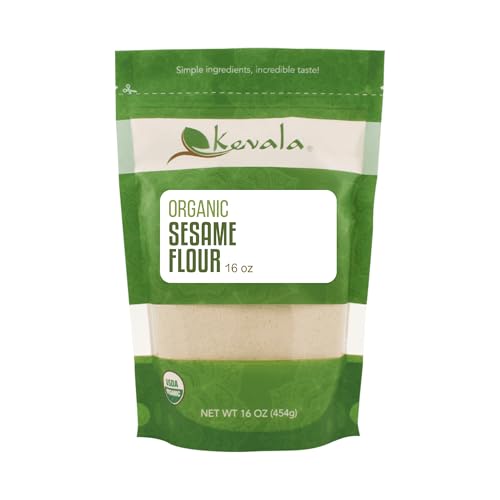 Kevala Organic Sesame Flour - 16 oz – 1 LB – Gluten Free – Sesame Seeds Organic – Vegan Flour – Raw Unhulled Seeds - Image 1
