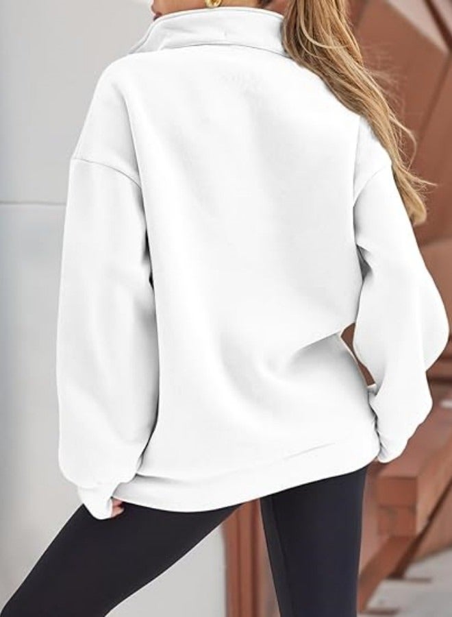 NIBEMINENT Women's Oversized Sweatshirt Hoodie Half Zip Pullover Fall Fashion Clothing  - Image 4