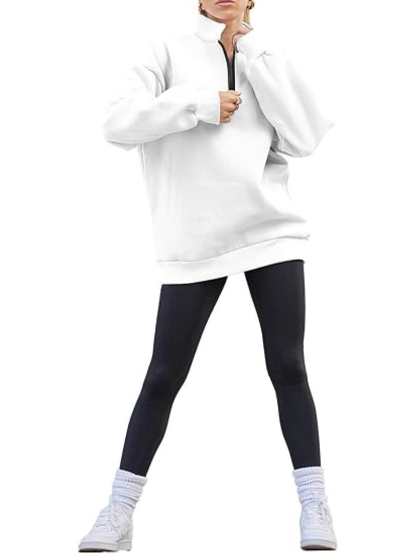 NIBEMINENT Women's Oversized Sweatshirt Hoodie Half Zip Pullover Fall Fashion Clothing  - Image 5