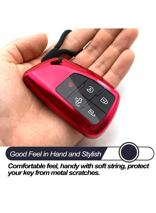 MECHCOS Compatible with GMC Yukon Sierra Chevy Chevrolet Silverado 1500 2500 3500 HD Suburban Tahoe Colorado Red TPU Key Fob Cover Case Remote Holder Skin Protector Keyless Entry Sleeve Accessories - Image 3