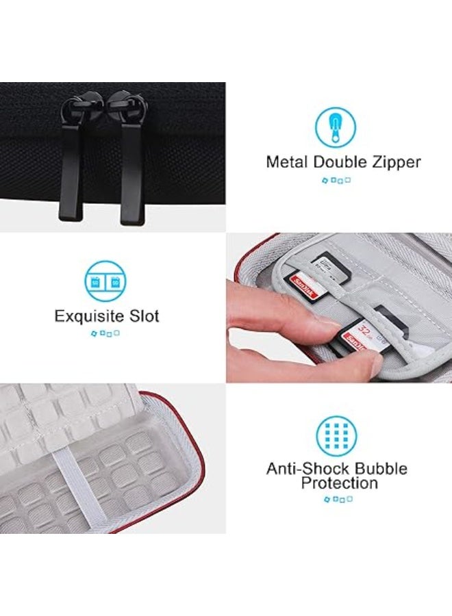 Lacdo Hard Carrying Case for SanDisk Extreme Portable External SSD SDSSDE60 SDSSDE61 250GB 500GB 1TB 2TB 4TB USB-C Solid State Drive EVA Shockproof Water Repellent Protective Storage Travel Bag, Black - Image 5