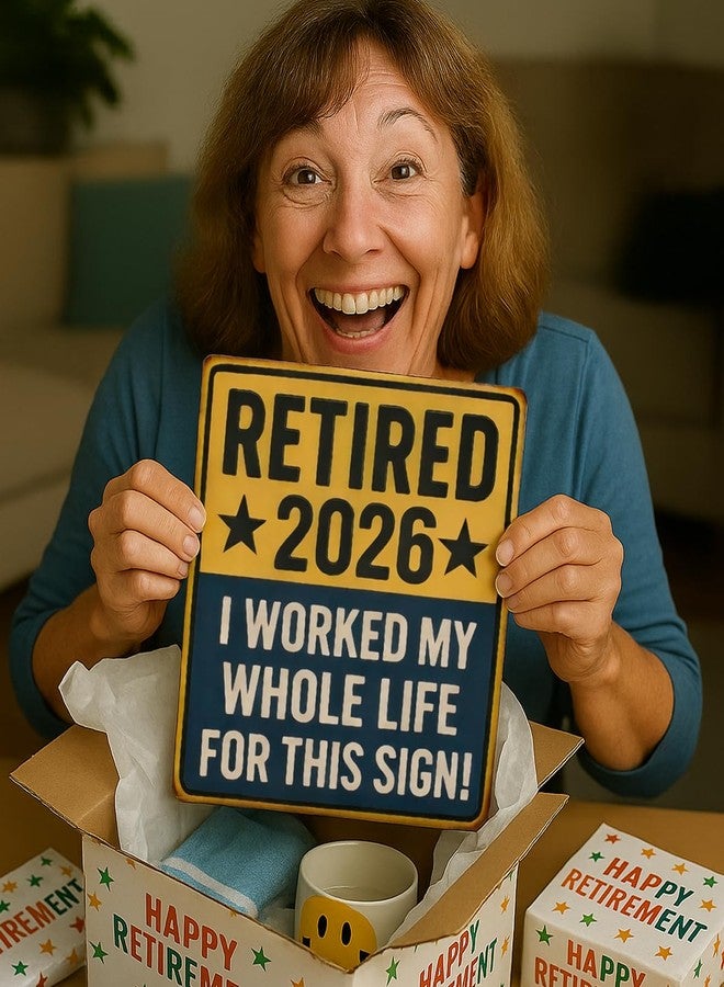 Opix Design Retired 2026 Sign – Retirement Gifts 2026, Funny Retirement Gift for Men or Women, Best Retirement Gifts for Men, Funny Retirement Wall Décor and Party Decoration, Aluminum Sign Keepsake, 11×8.3 Inch - Image 5