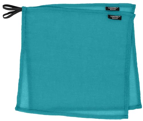 Lunatec® Self-Cleaning Washcloth. A Camping & Travel Essential. Quick Drying, Light Exfoliator, Odor-Free & Lathers Great. (Blue 2pack) - Image 3