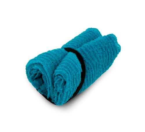 Lunatec® Self-Cleaning Washcloth. A Camping & Travel Essential. Quick Drying, Light Exfoliator, Odor-Free & Lathers Great. (Blue 2pack) - Image 4