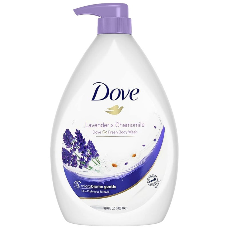 Dove جل استحمام دوف جو فريش، لافندر وبابونج، زجاجة مضخة سعة 33.8 أونصة
