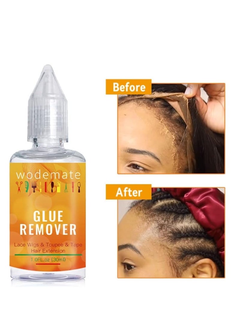 WodeMate - 2PCS Tape In Extension Remover Spray, Hair Glue Remover for Lace Wigs, Wig Tape, and Double Sided Extension Tape, 30ml Each - Image 1