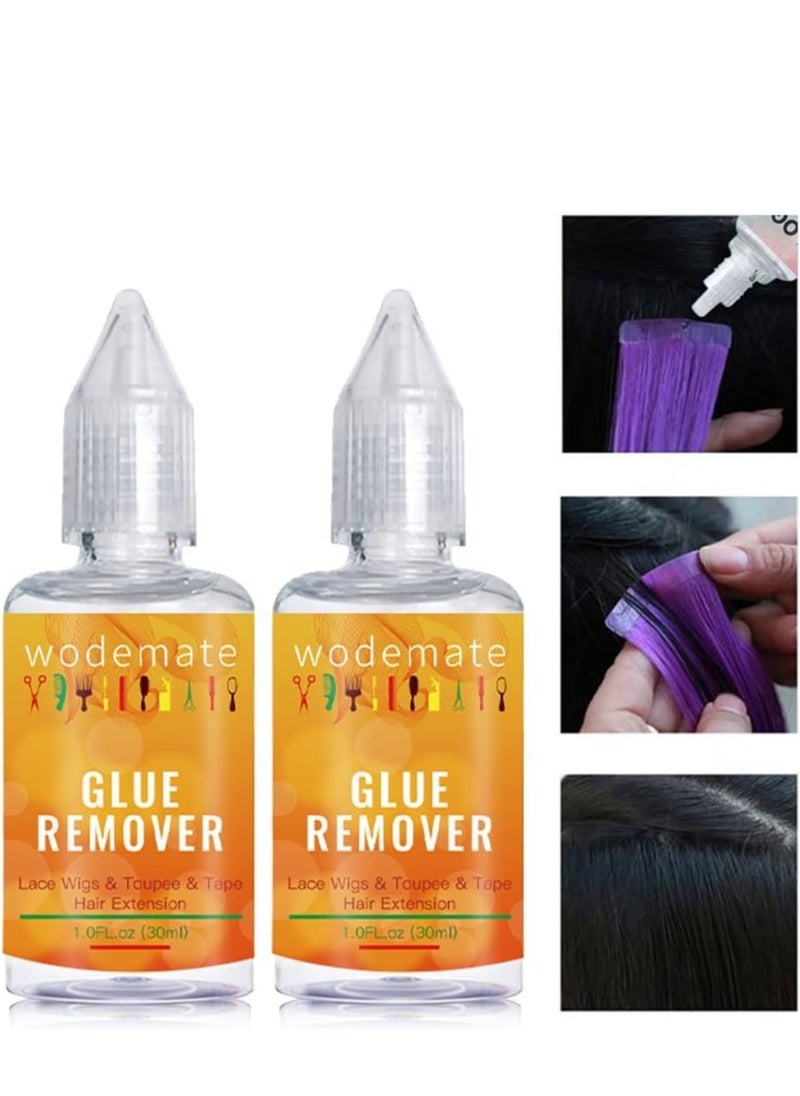 WodeMate 2PCS Tape In Extension Remover Spray, Hair Glue Remover for Lace Wigs, Wig Tape, and Double Sided Extension Tape, 30ml Each  - Image 5