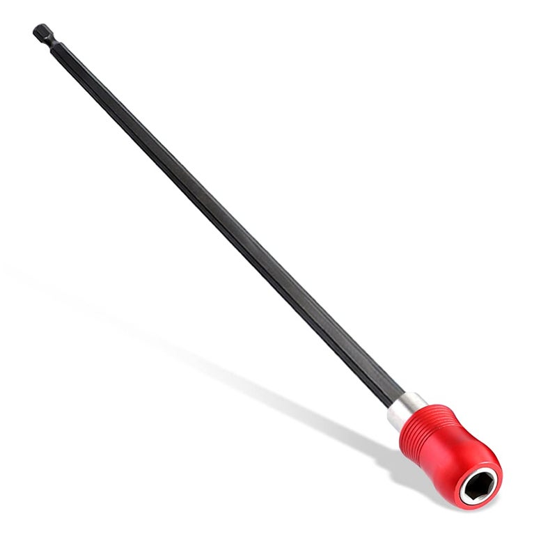 SeonFook 12 Inch Extension Bit Holder Magnetic Drill Bit Extension Bar Quick Release Change 14 Inch Hex Shank Extension Rod Socket Bit Holder for Power Drill Screwdriver