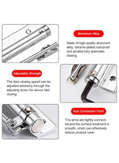 2HEET HEET Heavy Duty Stainless Steel Double Swivel Door Closer Hinges with Allen Key and Screws for Doors and Windows  - Image 4