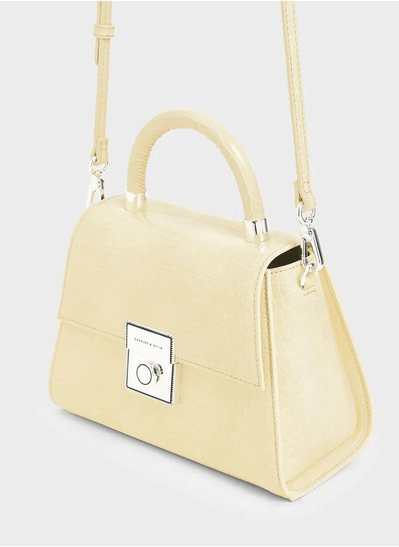Charles & Keith Charles & Keith Clock Effect Structured Sculpture Bag  - Image 3