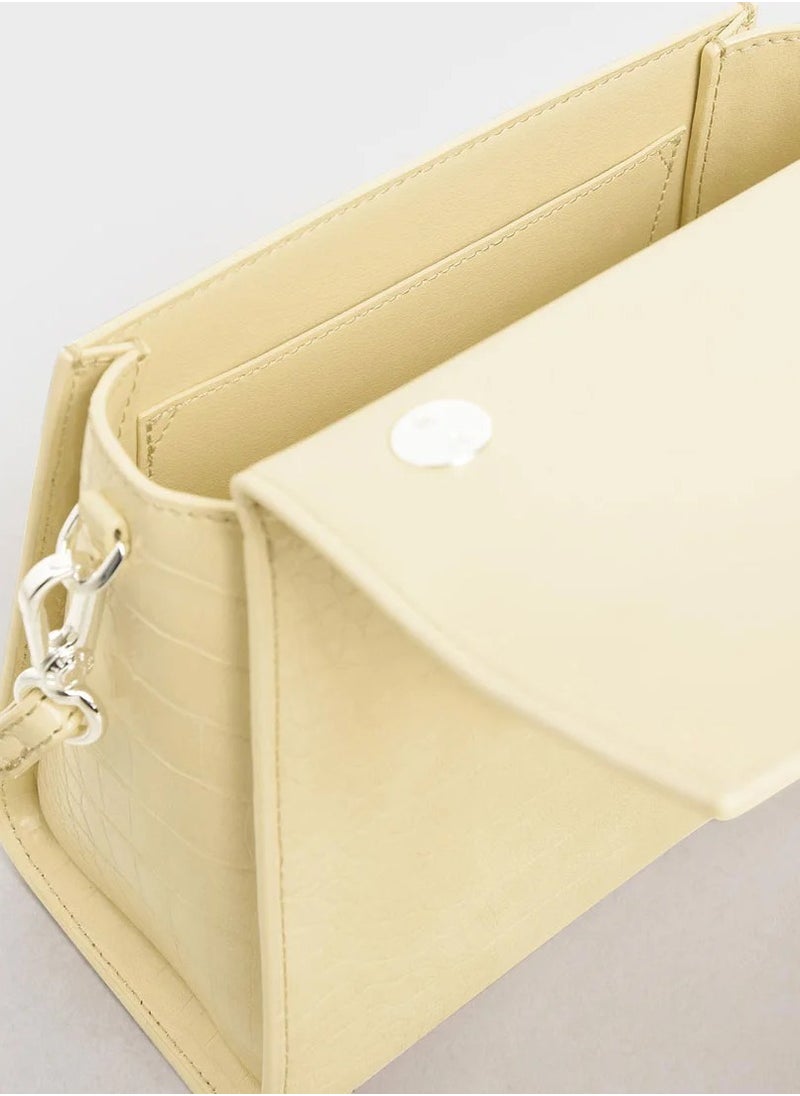 Charles & Keith Charles & Keith Clock Effect Structured Sculpture Bag  - Image 5