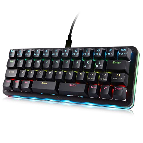 Koolertron 42-Key 40% Macaro Gaming Keyboard - Compact RGB Backlit Mechanical Keypad, Hot-Swappable USB-C Programmable Mini Keyboard for PC/Mac Gamers (Fully Customizable) - Image 1