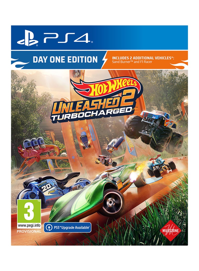 لعبة Hot Wheels Unleashed 2 - جهاز PS4 مزود بشاحن توربيني