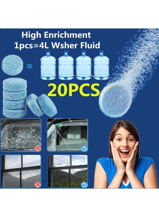 Generic 20-Piece Car Windshield Washer Tablets, Car Glass Wiper Fluid Concentrated Clean Tablets, Remove Glass Stains  - Image 2
