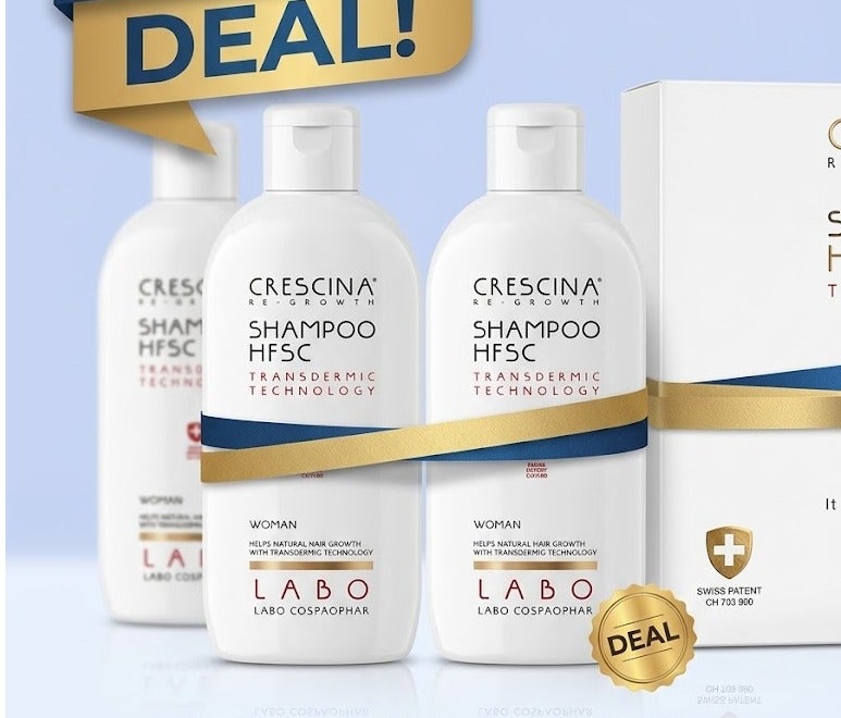 Crescina HFSC Transdermic Shampoo for Women (Bundle of 2)