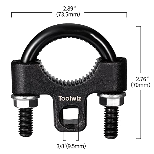 Toolwiz Inner Tie Rod Removal Tool Kit, 3/8'' Universal Low Profile Tool and Inner Tie Rod Hex Wrench Repair Remover 27-42mm End Wrench for 1/2" Square Drive, 2pcs for Most Cars Repair - Image 4