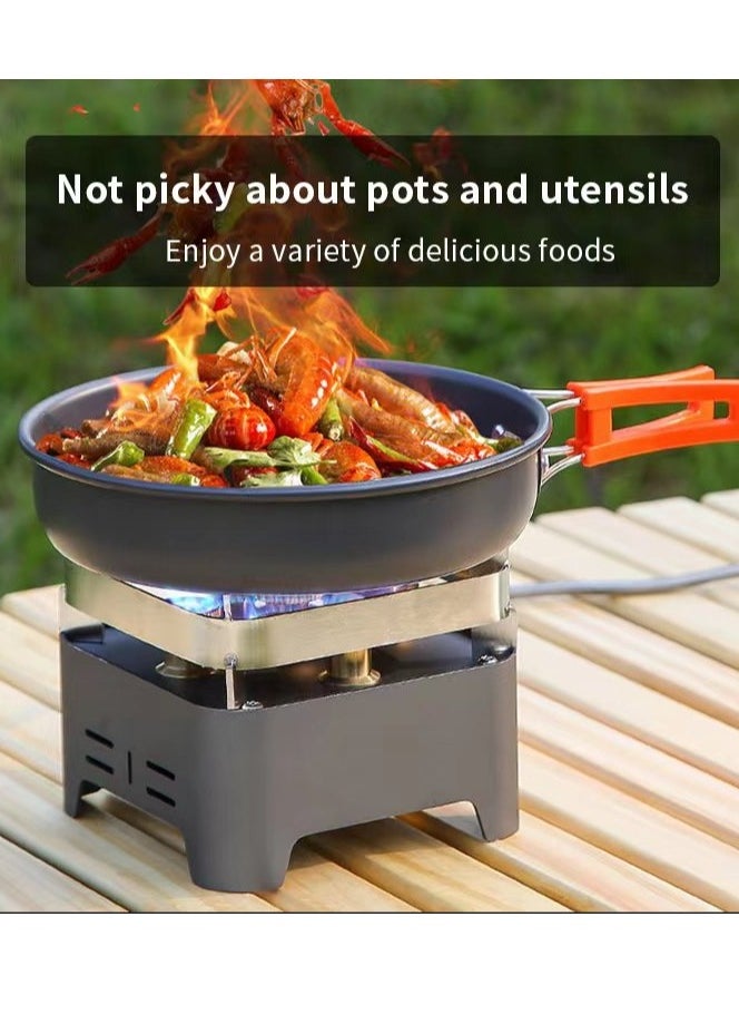 GearZone - 5-Core Camping Gas Stove, 12000W High-Power Gases Burner Stove, Backpacking Stove Windproof with Adjustable Gases Valve for Outdoor Cooking Camping Picnic Hiking - Image 1