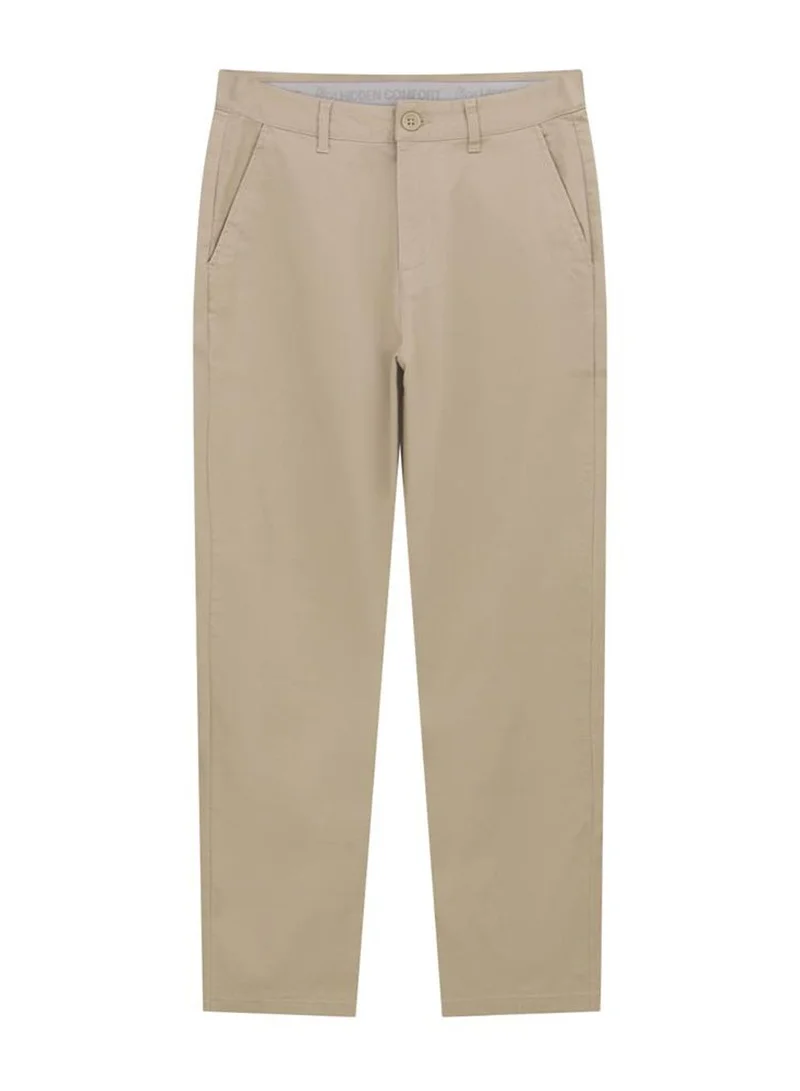 جيوردانو بنطلون نسائي بخصر عالٍ وقصة مستقيمة من التويل