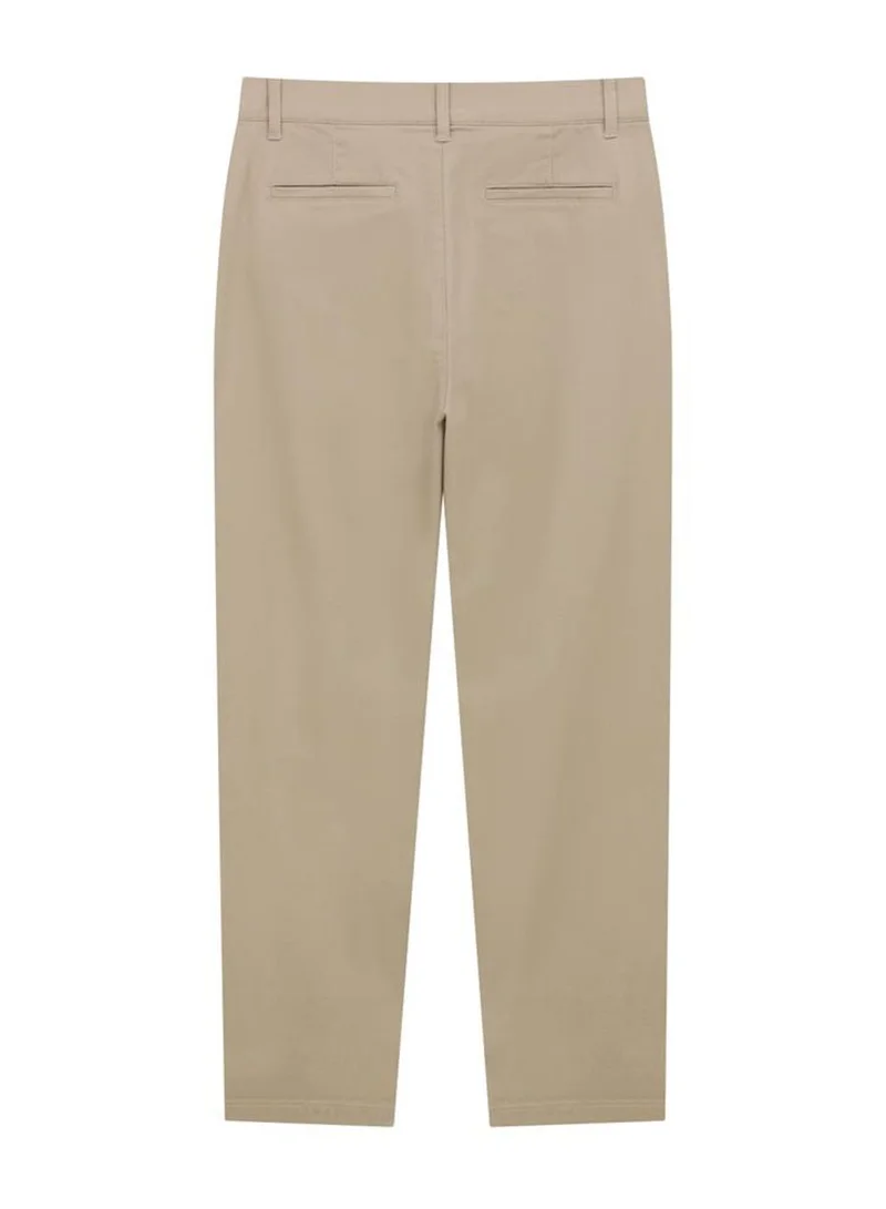 جيوردانو بنطلون نسائي بخصر عالٍ وقصة مستقيمة من التويل