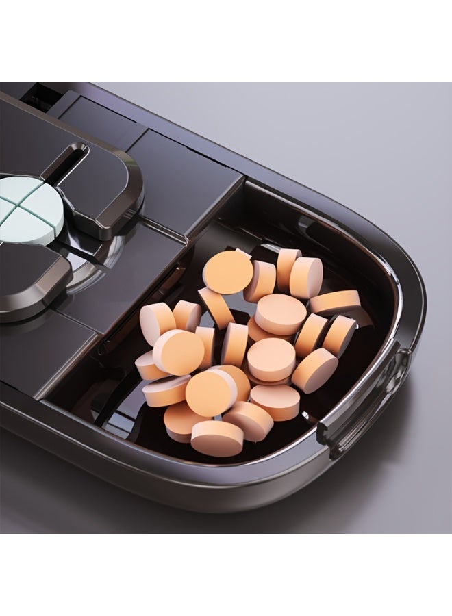 Pill Cutter and Divider, Portable Medication Dispenser, Accurate Tablets Splitter, One-to-Two, a Quarter Pill Splitter, Convenient Pill Case Organizer  , Precise Cutting of Medicine Into Halves or Four Halves, And a Portable Pill Storage Box - Image 4