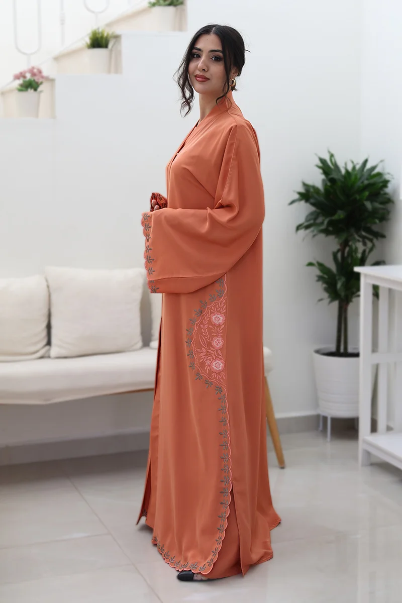 NUKHBAA Terracotta Dream Abaya-767