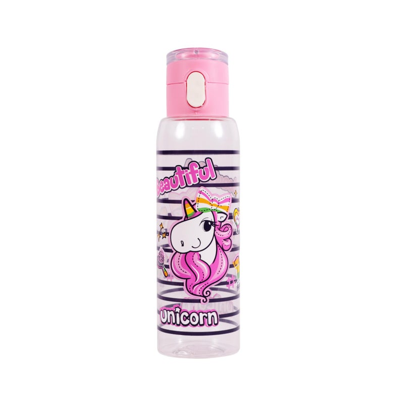 Herevin Water Bottle with Hanger in Special Polybag - 500 ml Capacity, Multicolor, Leak-Proof, BPA-Free, Made in Turkey (School, Gym, Sports, Outdoors), Pink - Image 1