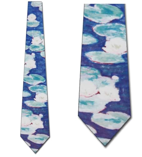 Three Rooker Water Lillies Ties Art Tie Monet Neckties - Image 2