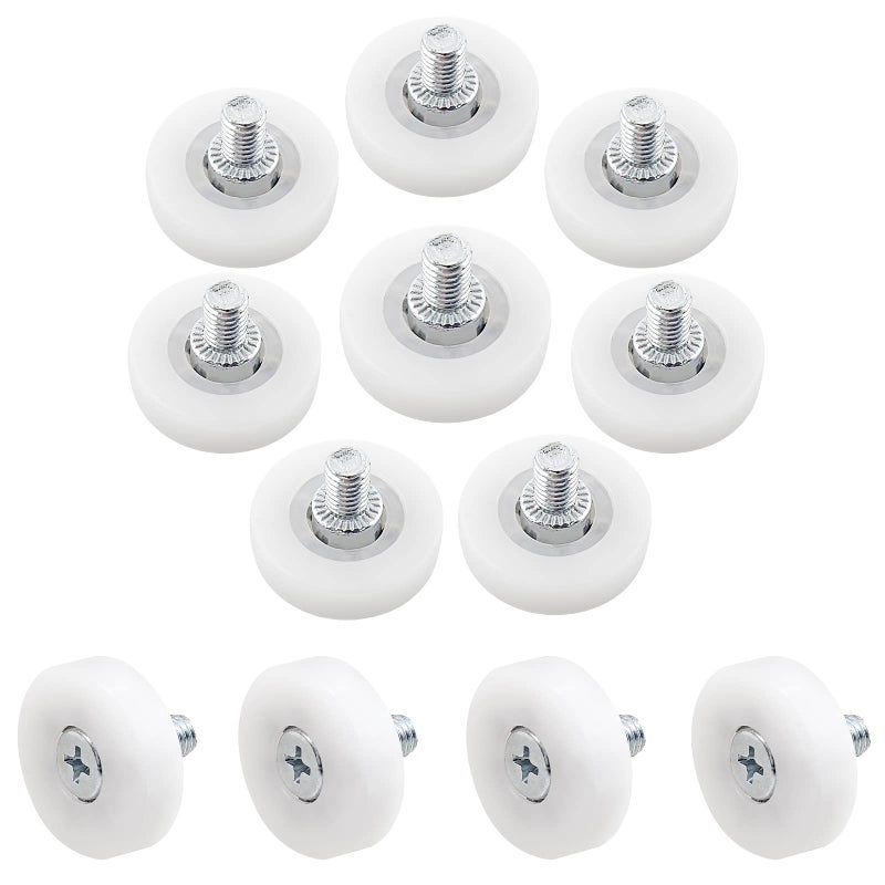 Litoexpe 3/4 Inch Drawer Slide Roller  12 Pieces Drawer Replacement Wheels  Plastic Pulley  Bearing Small Pulley - Image 1