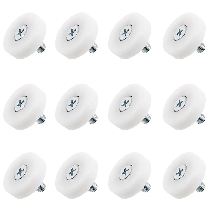Litoexpe 3/4 Inch Drawer Slide Roller  12 Pieces Drawer Replacement Wheels  Plastic Pulley  Bearing Small Pulley - Image 2