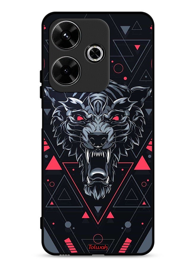 Tolwak Xiaomi Redmi 13 4G Protective Case Cover Scrolling Wolf - Image 1