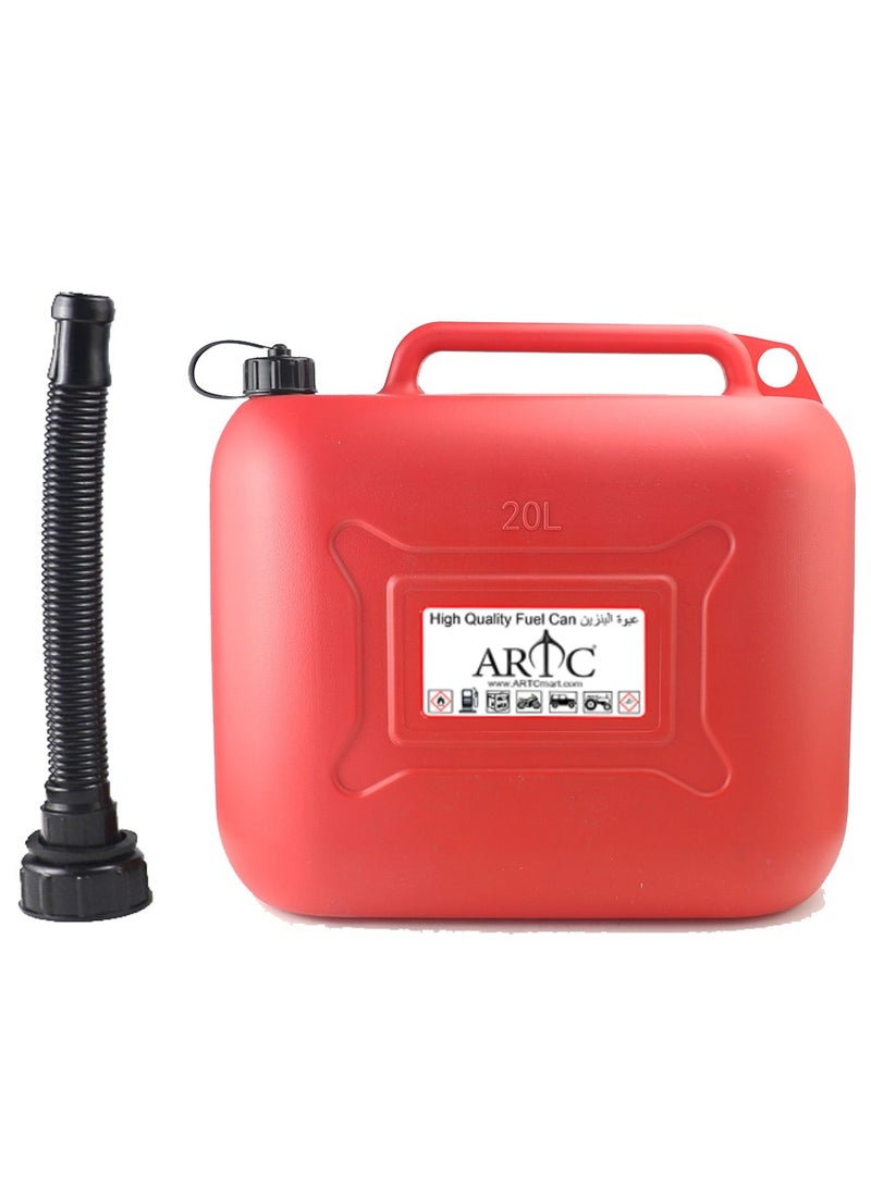 ARTC Heavy Duty Petrol, Oil, Diesel Container And Fuel Jerry Can And Storage Tank, Red, 20 Liter - Image 1