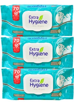 Extra Hygiene Wipes Baby nourishing cream 70+10 Wet Wipes 3 Pcs - pzsku/ZEBFC6D6DC770570A3E9BZ/45/_/1735648836/11666189-eb3b-46ac-87f1-c66723b0313b