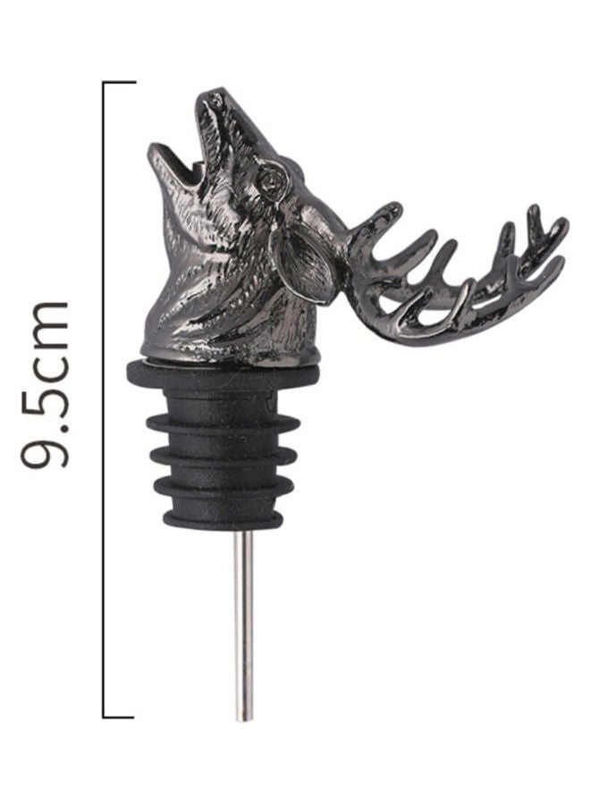 نيبمينينت أداة لسكب النبيذ على شكل غزال أسود/فضي - Image 2