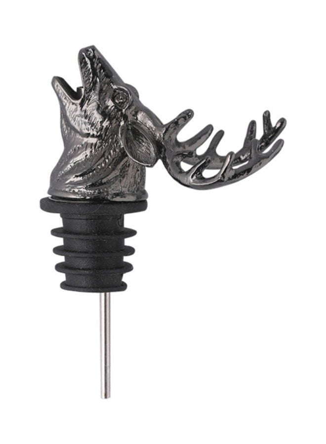 نيبمينينت أداة لسكب النبيذ على شكل غزال أسود/فضي - Image 1