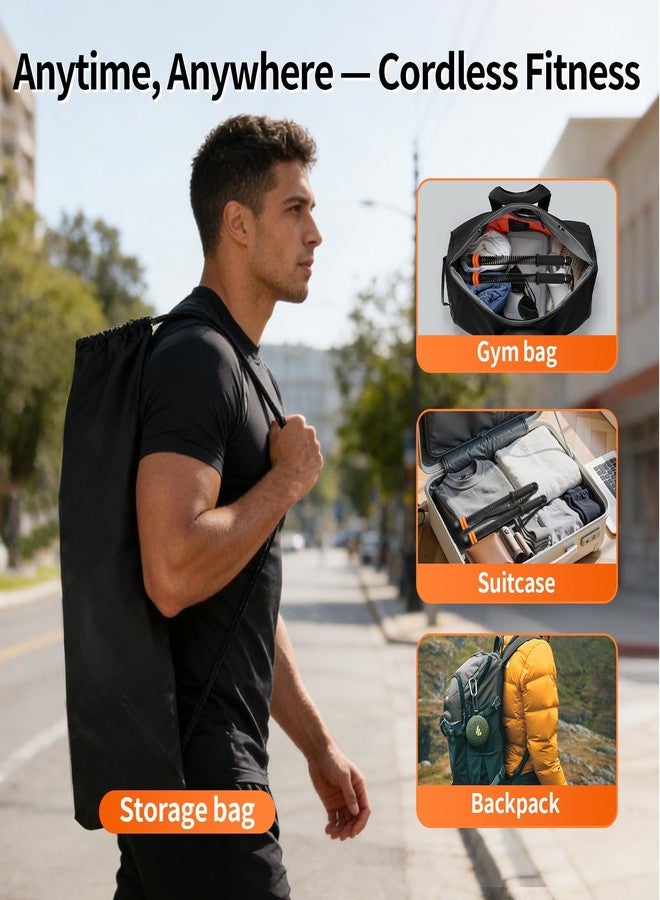 SirDone Adjustable Ropeless Battle Ropes, Upgraded Weighted Cordless Training Rope with Storage Bag, Quiet Portable for Home Gym, HIIT & Strength Training for Men Women, for Dad - Image 5