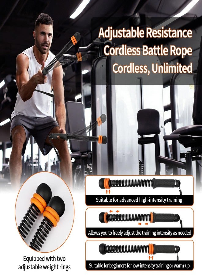 SirDone Adjustable Ropeless Battle Ropes, Upgraded Weighted Cordless Training Rope with Storage Bag, Quiet Portable for Home Gym, HIIT & Strength Training for Men Women, for Dad - Image 3